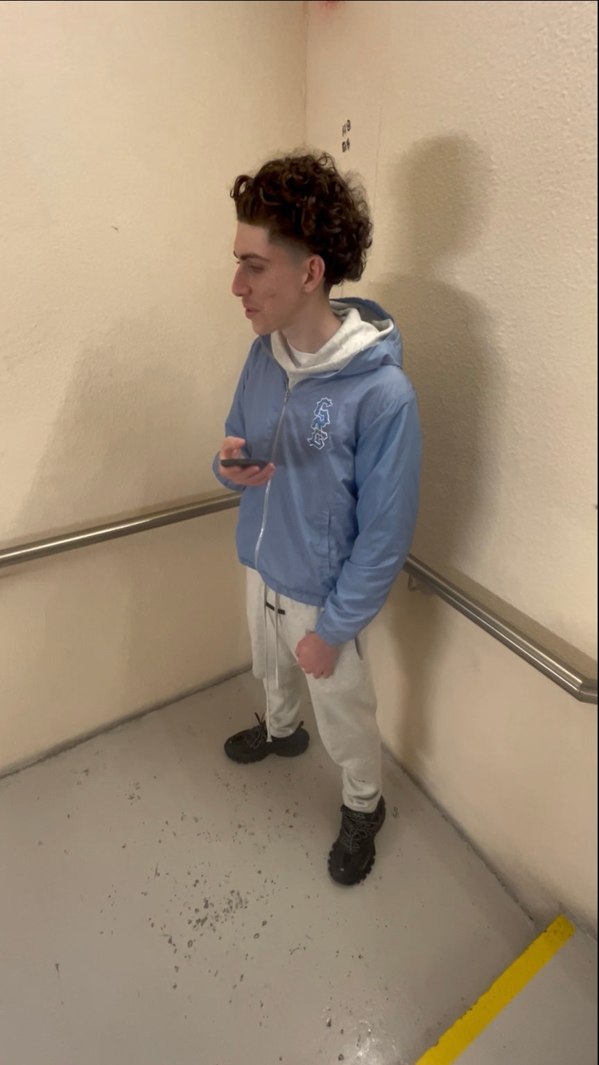 STEEL BLUE WINDBREAKER